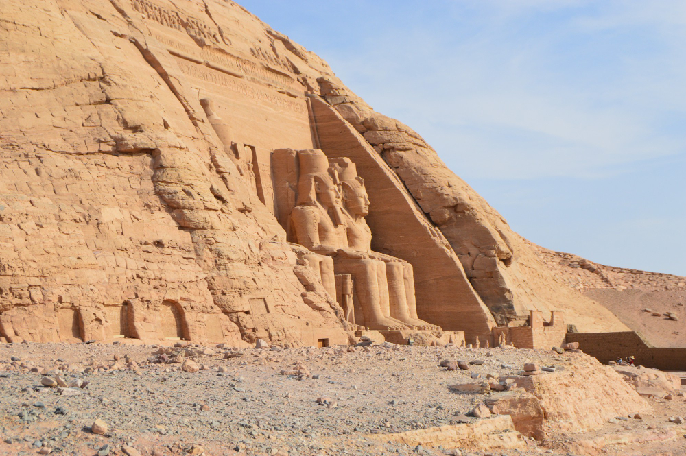 antiguo historico templo abu simbel ramses ii egipto